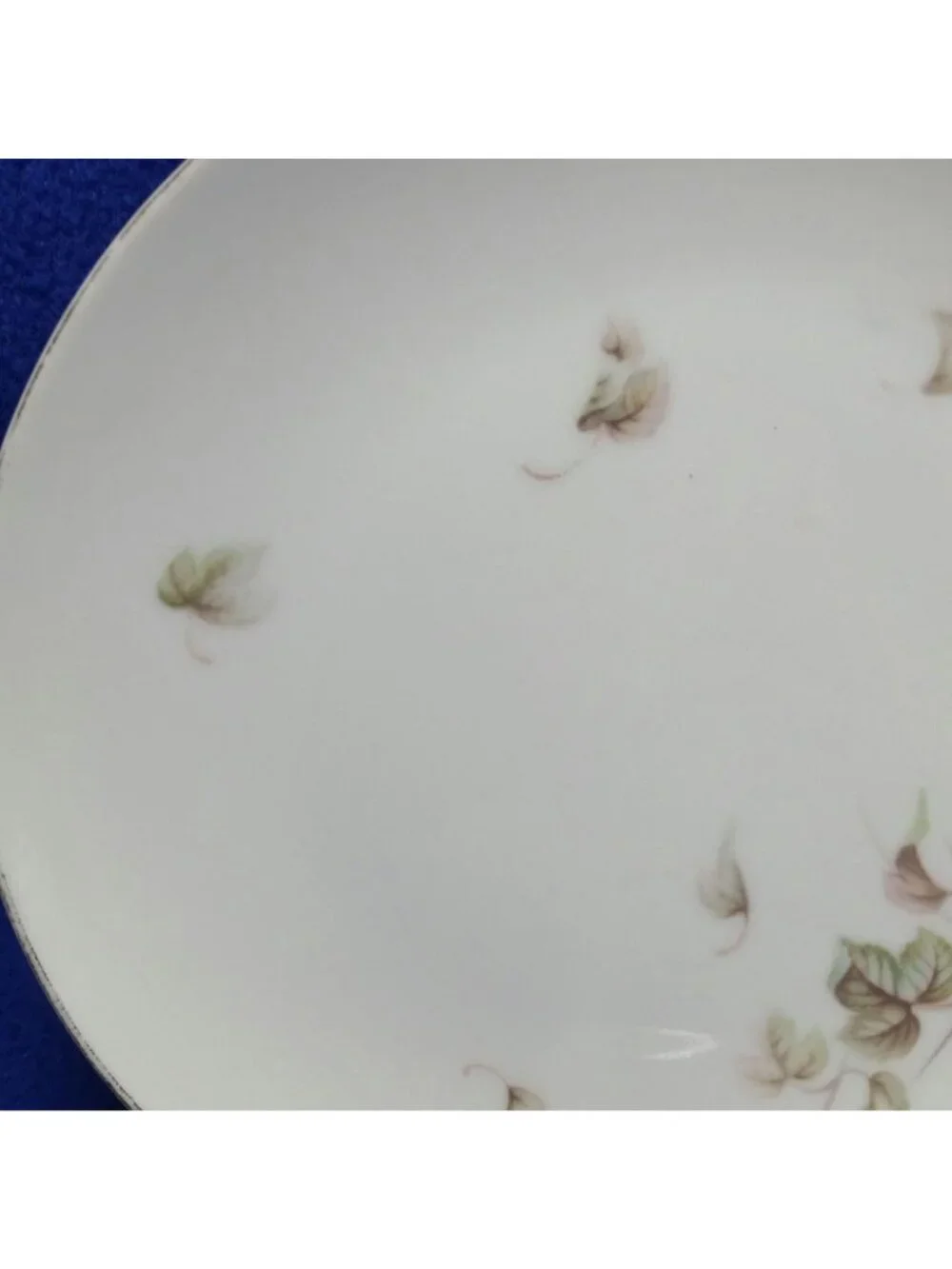 Yamaka China Breeze Bread & Butter Plate Set Pink Brown and Grey Leaves Set of 2